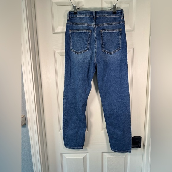 ASOS Mom Jeans High Rise Medium Wash Straight Leg Ankle Denim Womens Size 30 - Picture 6 of 7